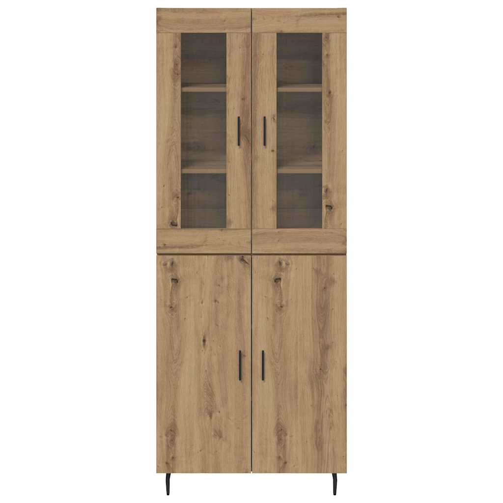 Highboard 2 kom. Umjetnički hrast 69,5 x 34 x 180 cm
