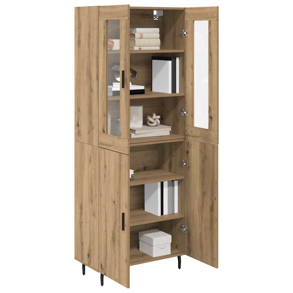 Highboard 2 kom. Umjetnički hrast 69,5 x 34 x 180 cm