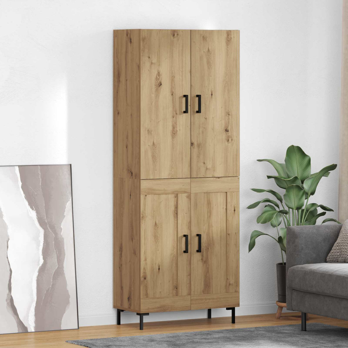 Highboard Umjetnički hrast 69,5 x 34 x 180 cm Konstruirano drvo