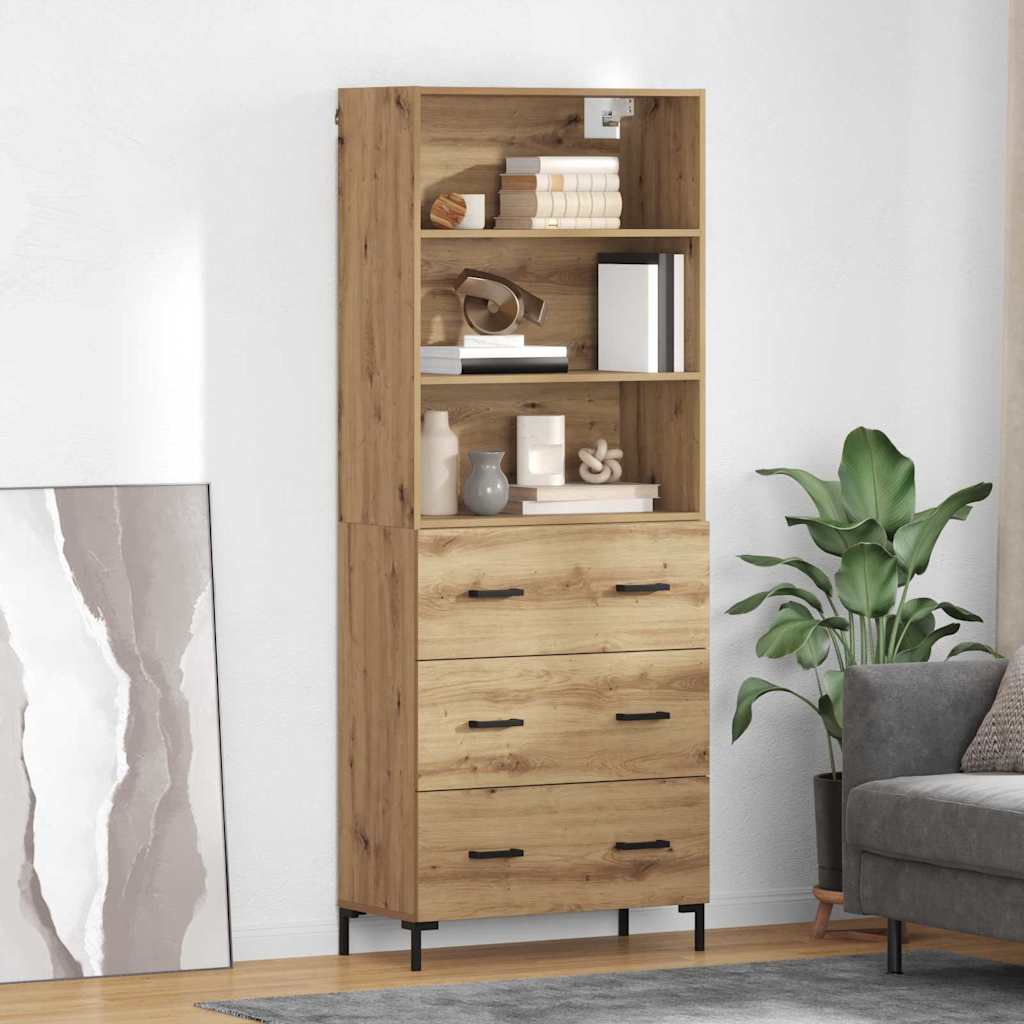 Highboard Umjetnički hrast 69,5 x 34 x 180 cm Konstruirano drvo