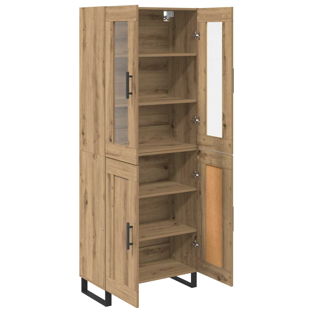 Highboard 2 pcs Umjetnički hrast Konstruirano drvo