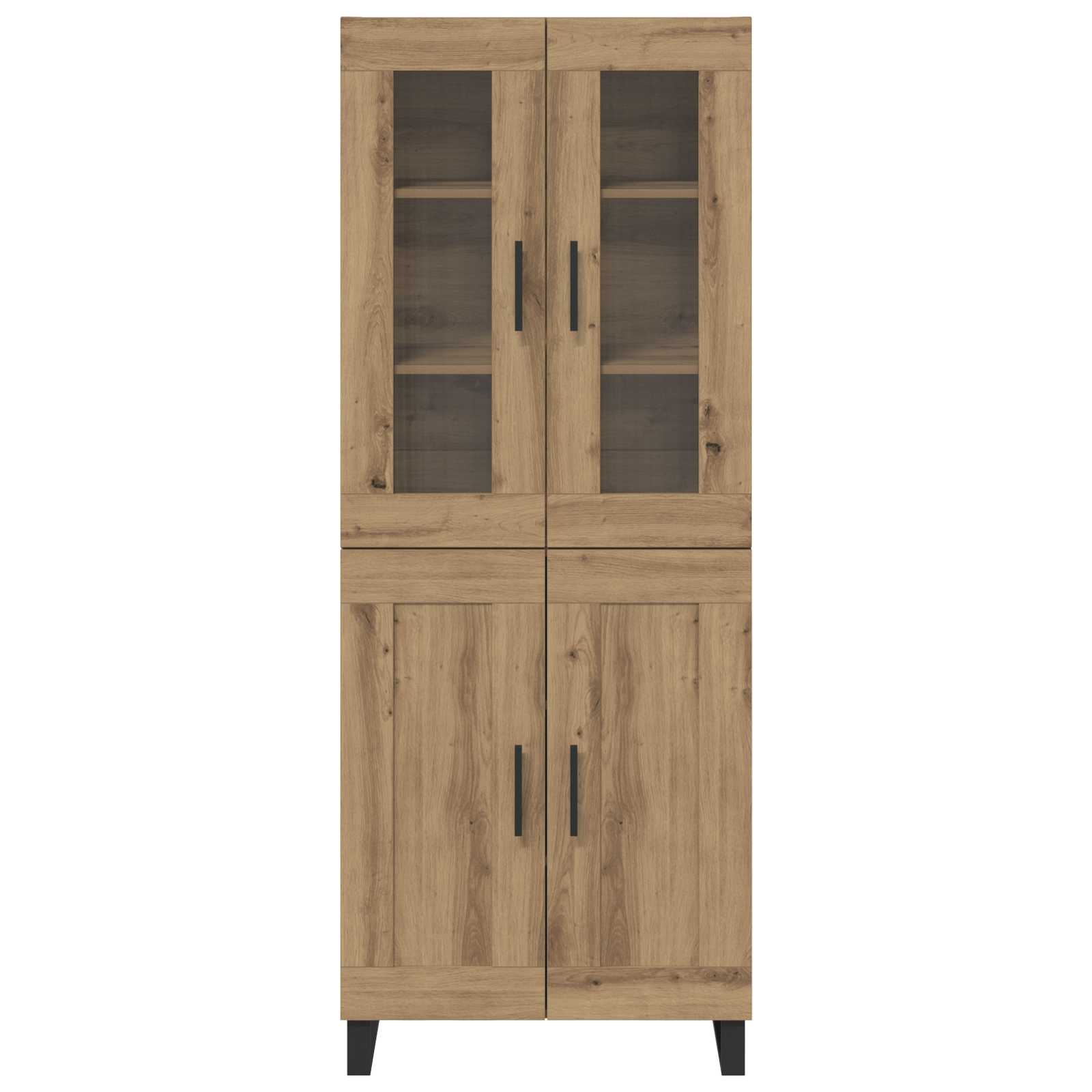 Highboard 2 pcs Umjetnički hrast Konstruirano drvo