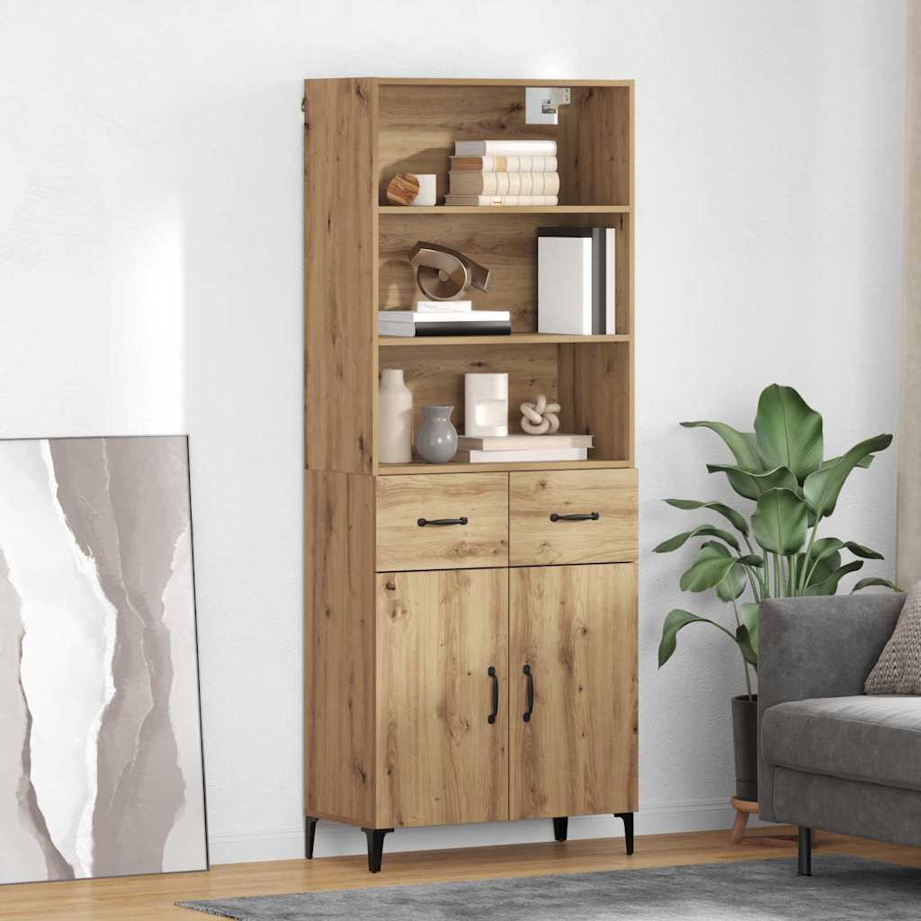 Highboard Umjetnički hrast 69,5 x 34 x 180 cm Konstruirano drvo