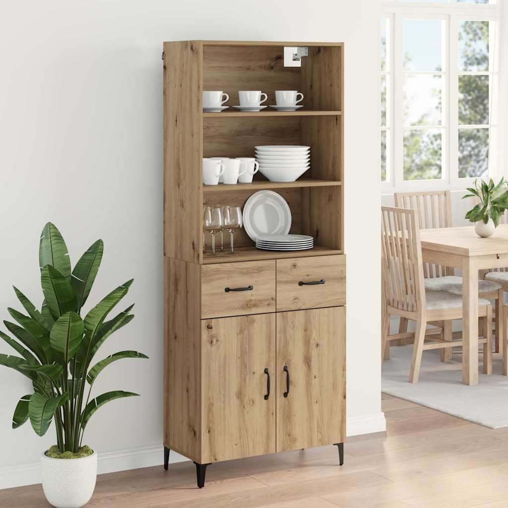 Highboard Umjetnički hrast 69,5 x 34 x 180 cm Konstruirano drvo