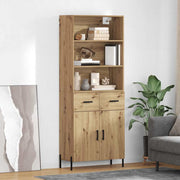 Highboard s ladicama Umjetnički hrast 69,5 x 32,5 x 180 cm
