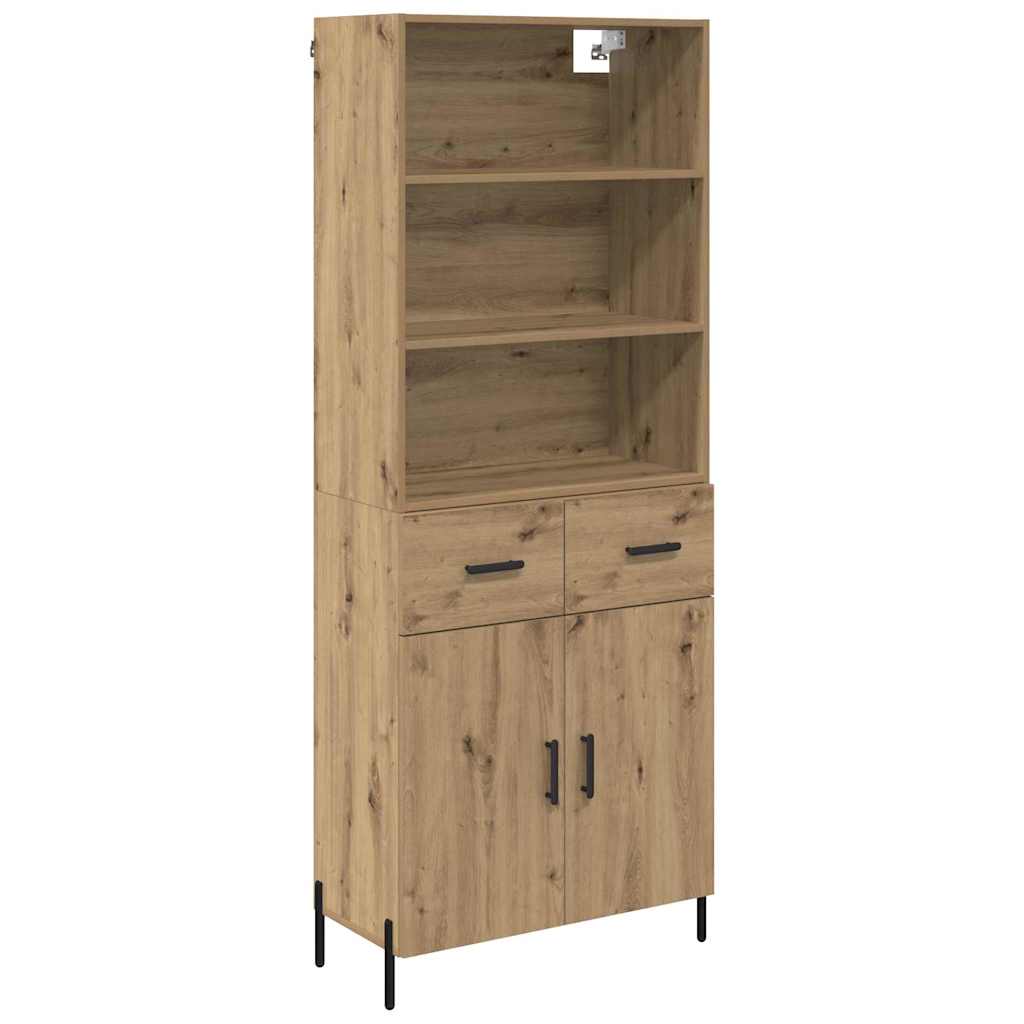 Highboard s ladicama Umjetnički hrast 69,5 x 32,5 x 180 cm