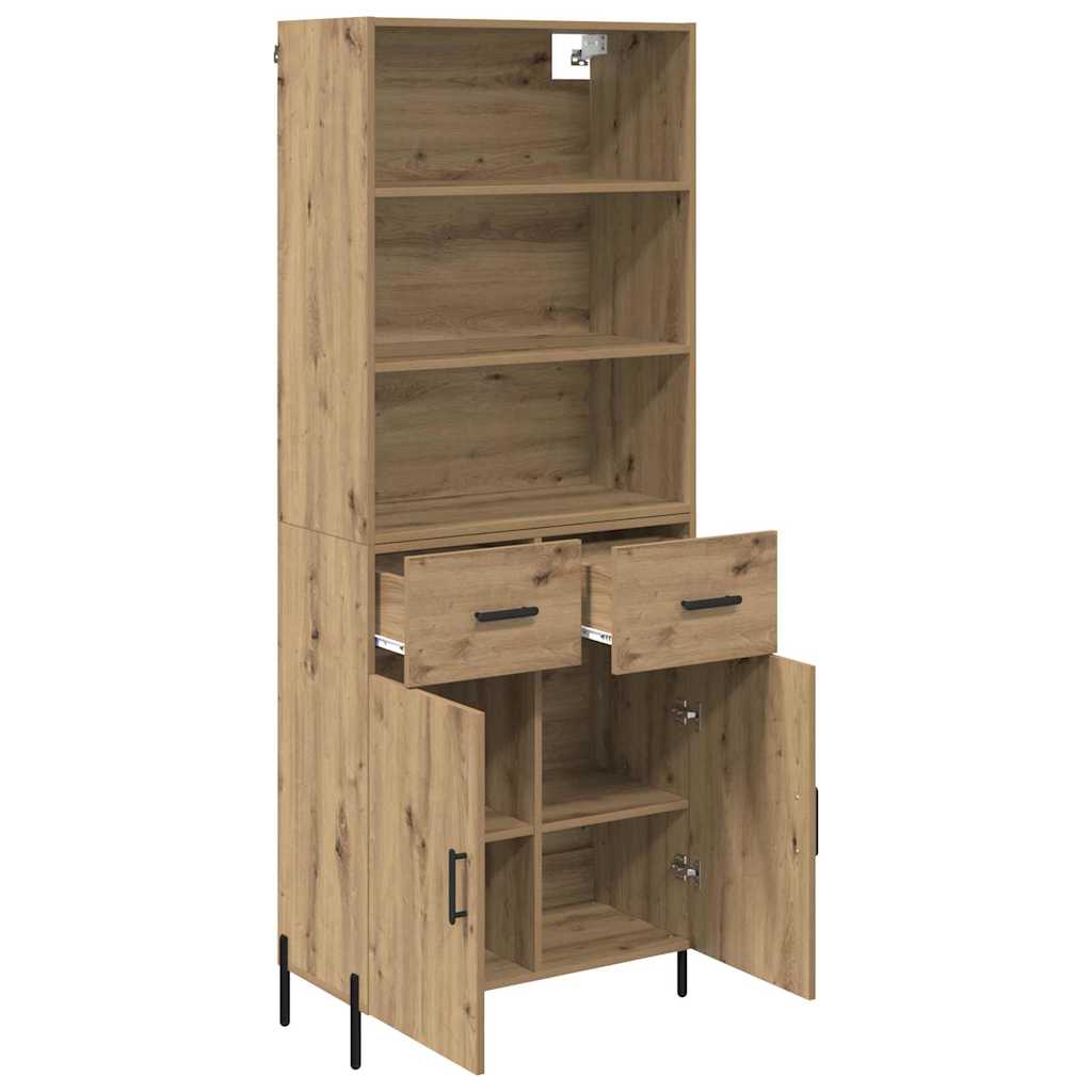 Highboard s ladicama Umjetnički hrast 69,5 x 32,5 x 180 cm
