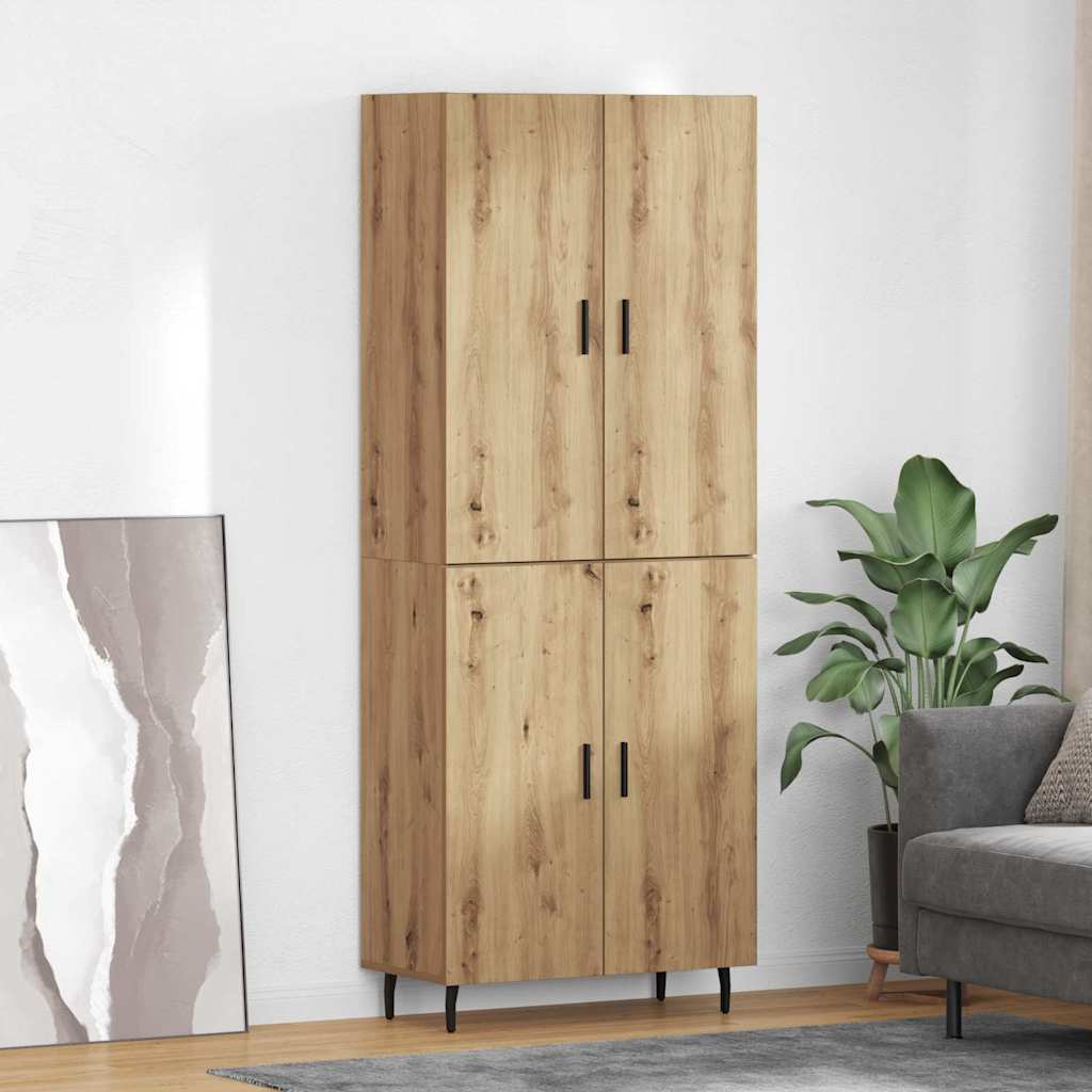 Highboard 2 kom. Umjetnički hrast 69,5 x 34 x 180 cm