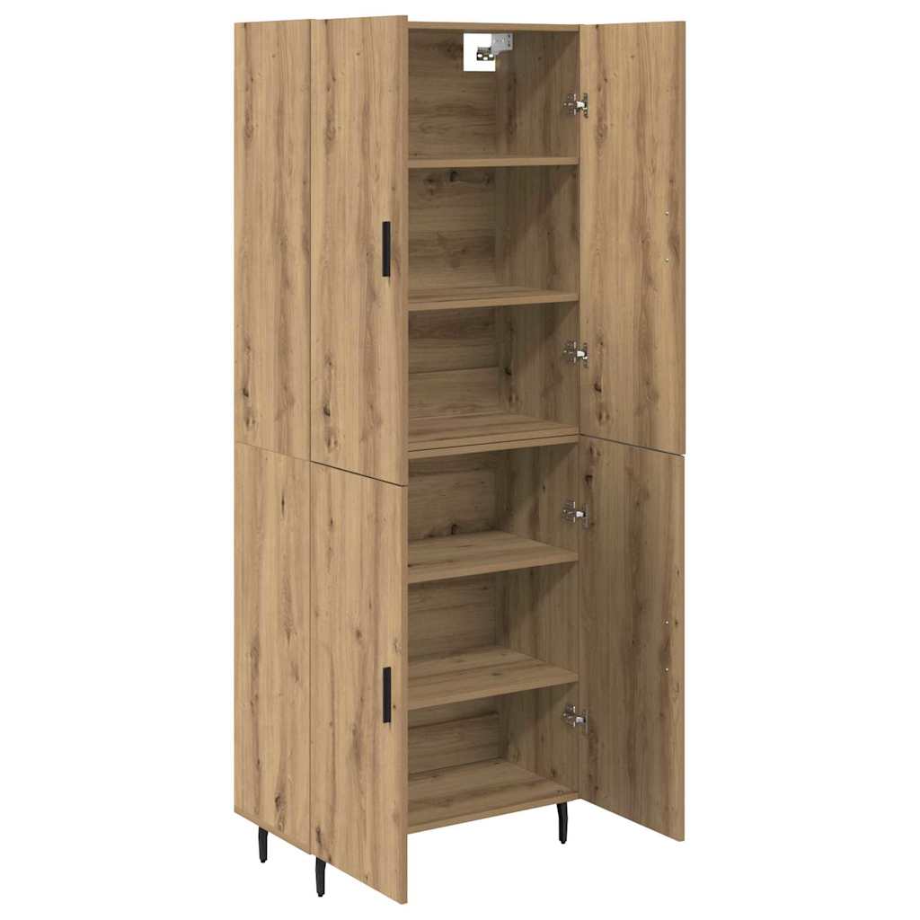 Highboard 2 kom. Umjetnički hrast 69,5 x 34 x 180 cm