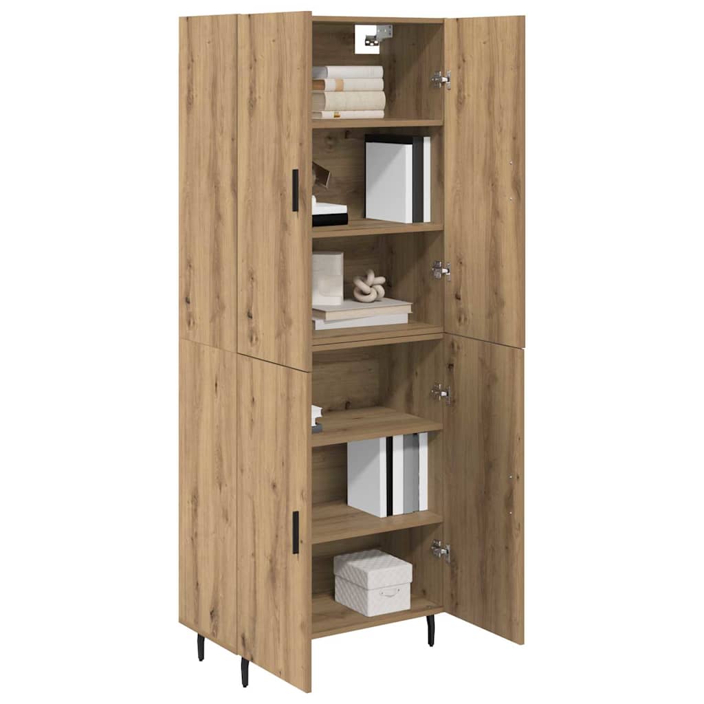 Highboard 2 kom. Umjetnički hrast 69,5 x 34 x 180 cm