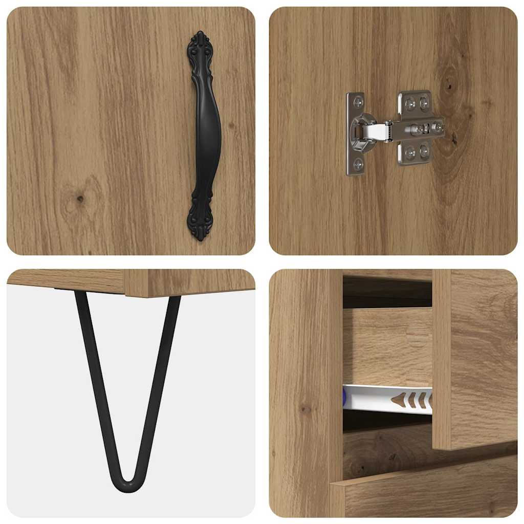 Highboard s ladicama 2 pcs Umjetnički hrast Konstruirano drvo
