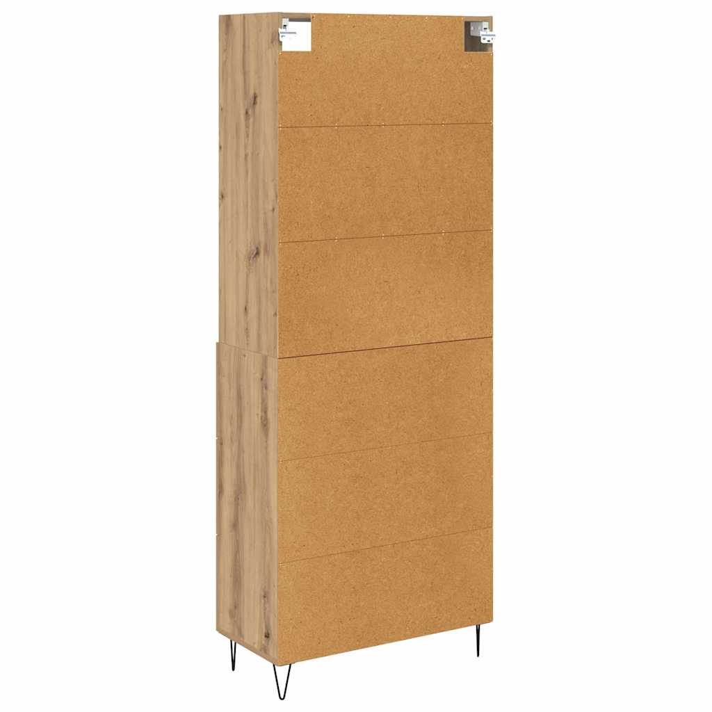 Highboard s ladicama 2 pcs Umjetnički hrast Konstruirano drvo