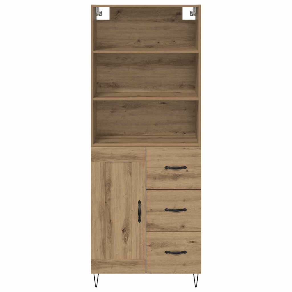 Highboard s ladicama 2 pcs Umjetnički hrast Konstruirano drvo