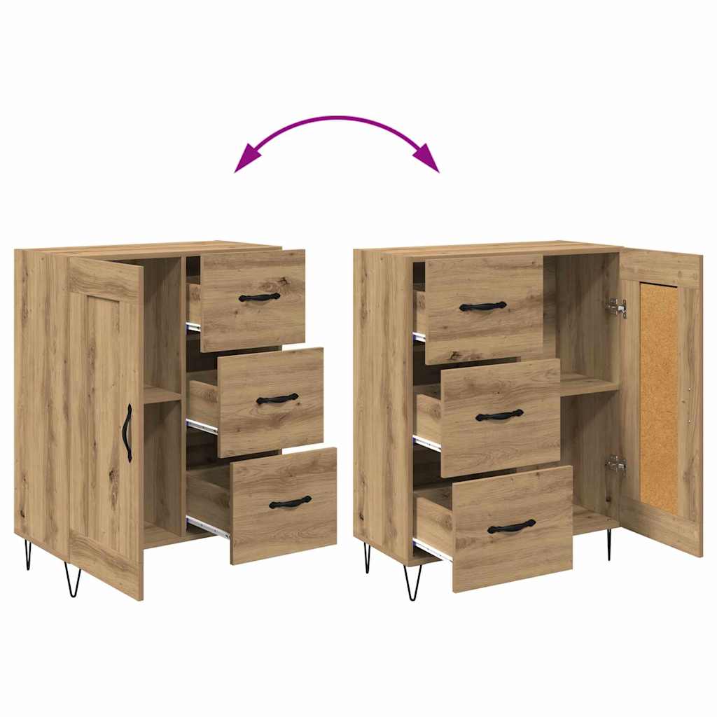 Highboard s ladicama 2 pcs Umjetnički hrast Konstruirano drvo