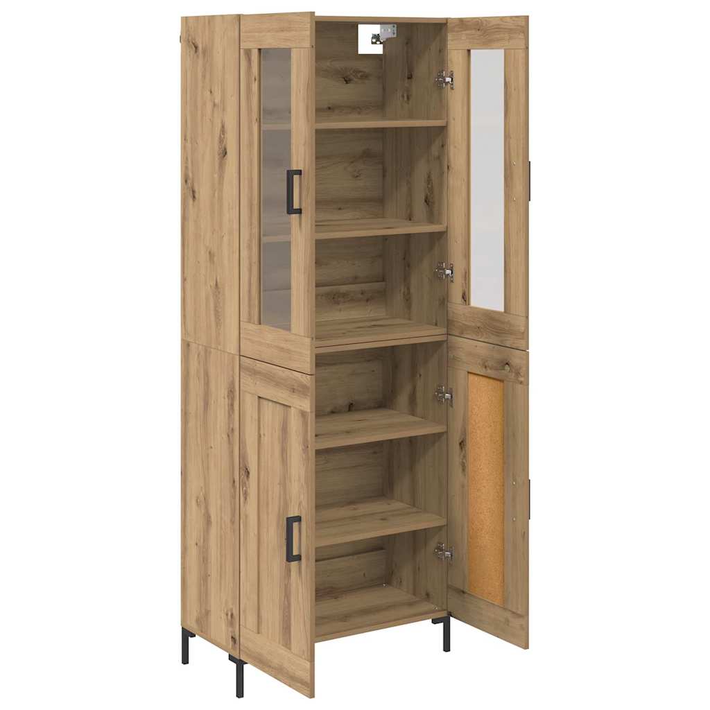 Highboard 2 pcs Umjetnički hrast Konstruirano drvo