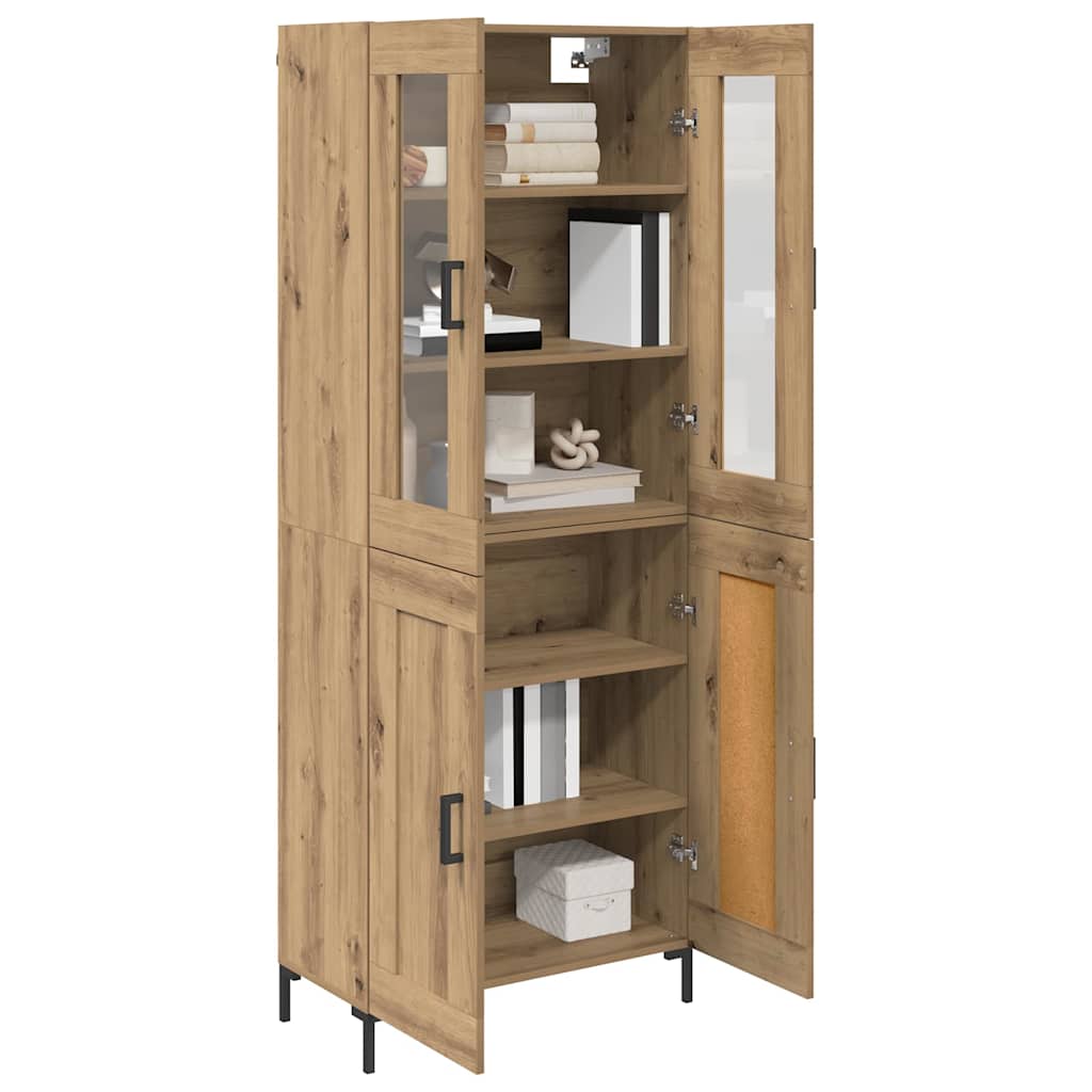Highboard 2 pcs Umjetnički hrast Konstruirano drvo