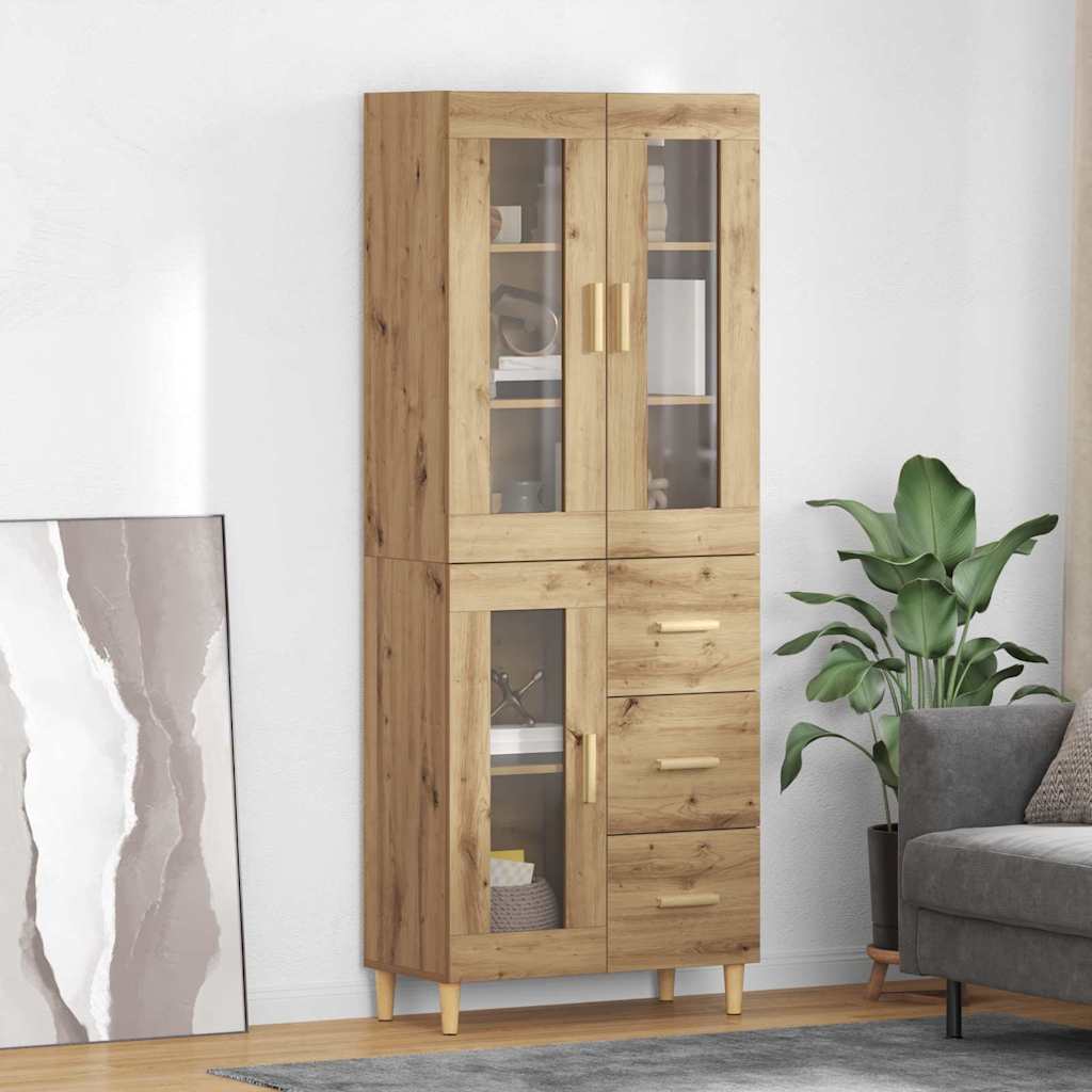 Highboard Umjetnički hrast 69,5 x 34 x 180 cm Konstruirano drvo