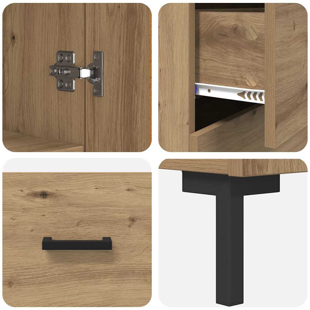 Highboard s ladicama 2 pcs Umjetnički hrast Konstruirano drvo