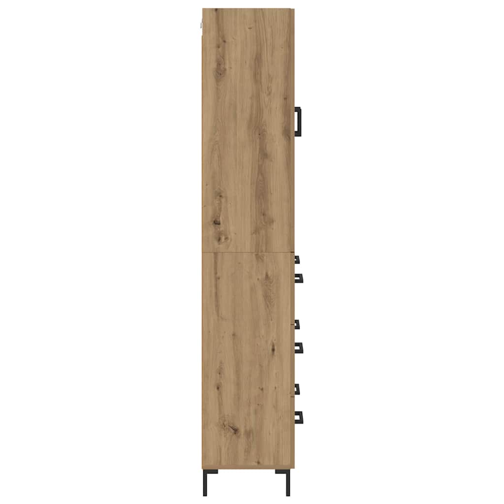 Highboard s ladicama 2 pcs Umjetnički hrast Konstruirano drvo