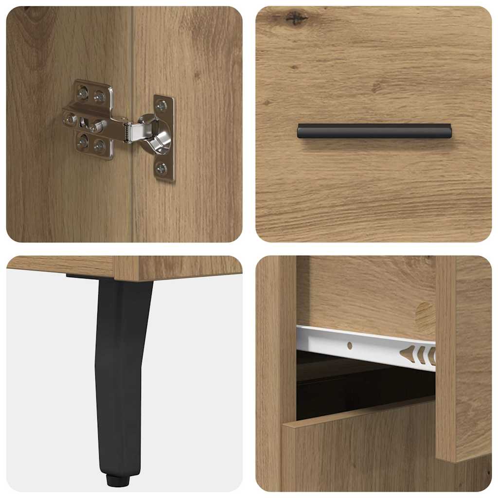 Highboard s ladicama Umjetnički hrast 69,5 x 34 x 180 cm