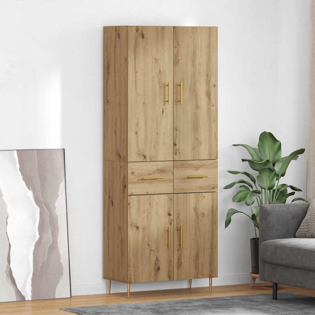 Highboard Umjetnički hrast 69,5 x 34 x 180 cm Konstruirano drvo