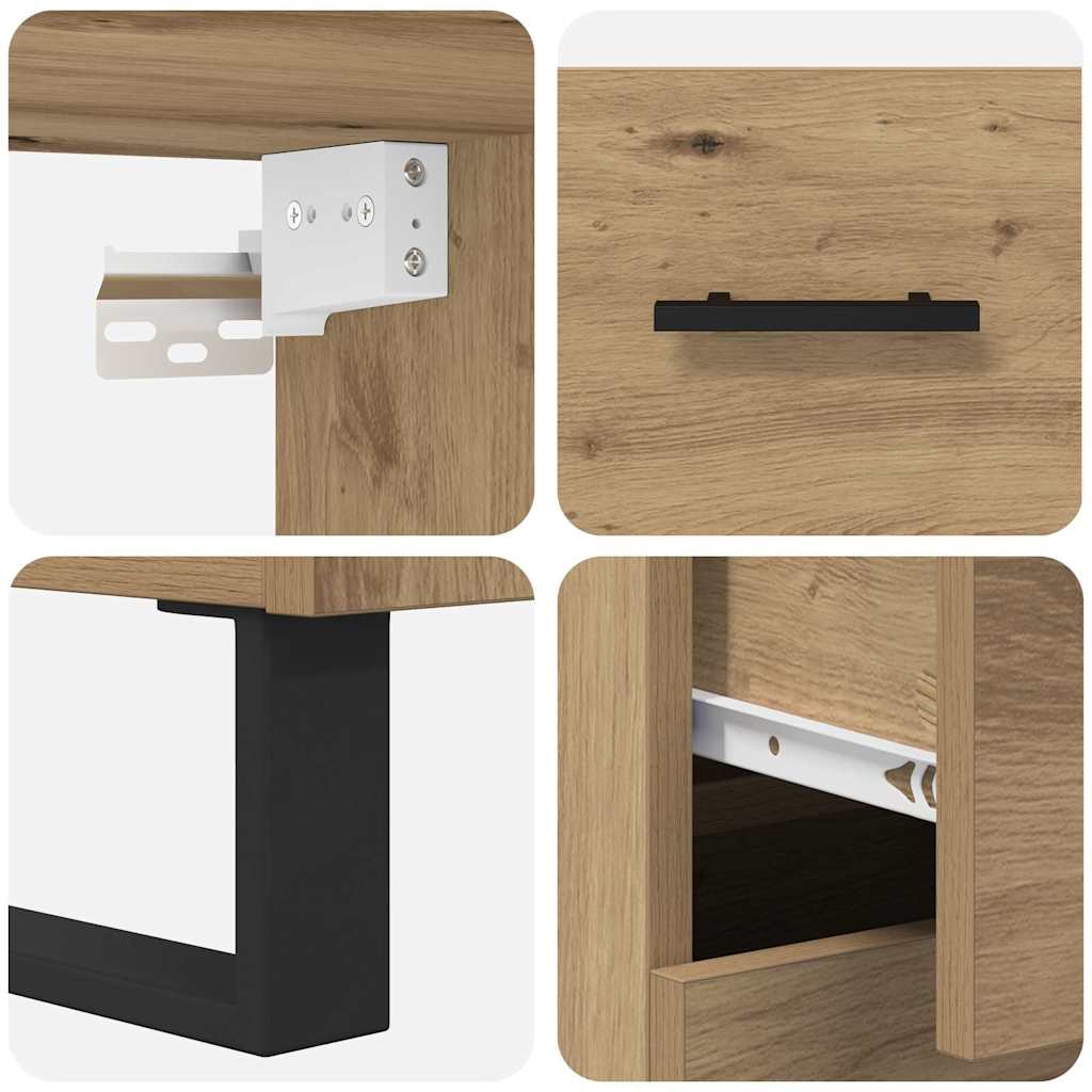 Highboard s ladicama 2 pcs Umjetnički hrast Konstruirano drvo