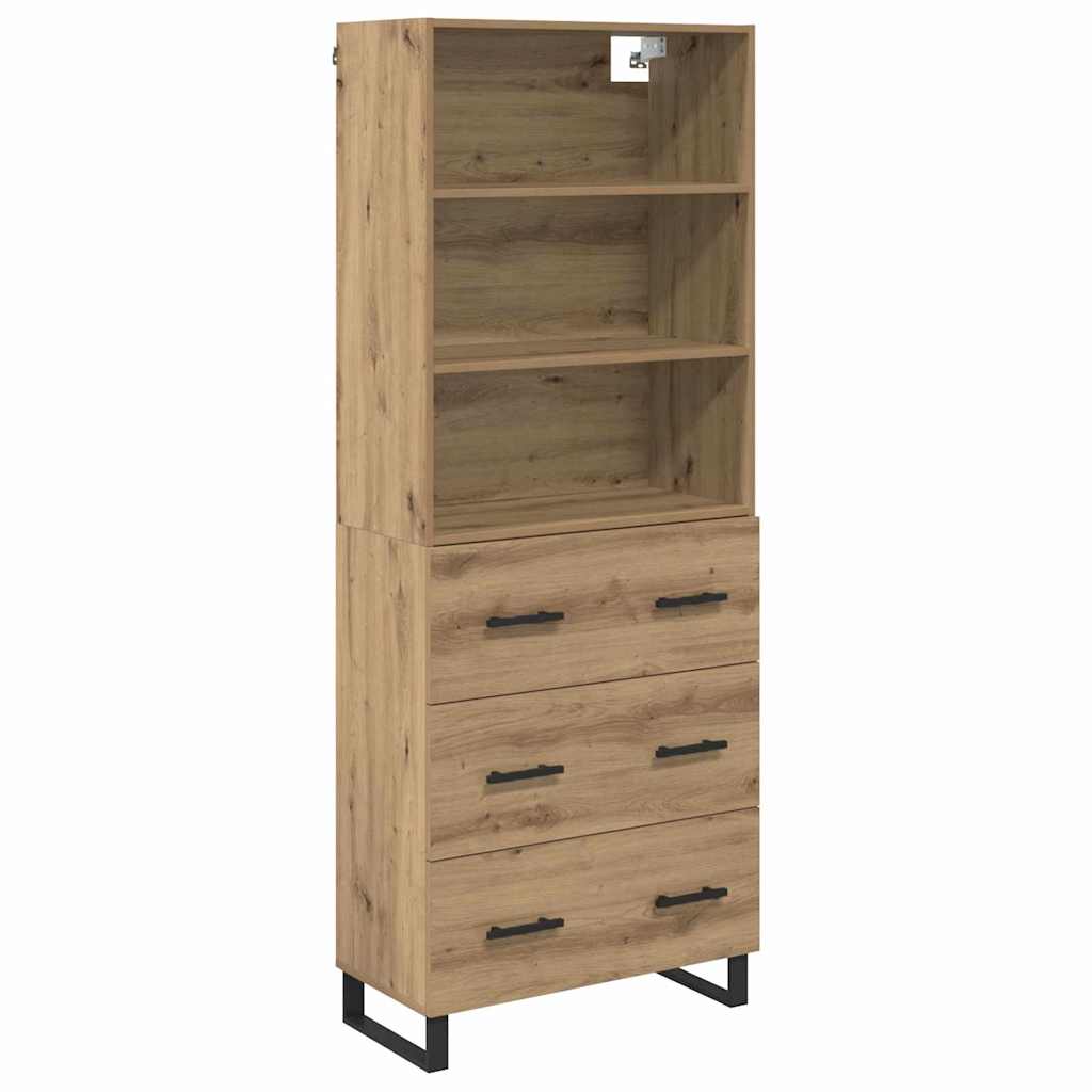 Highboard s ladicama 2 pcs Umjetnički hrast Konstruirano drvo