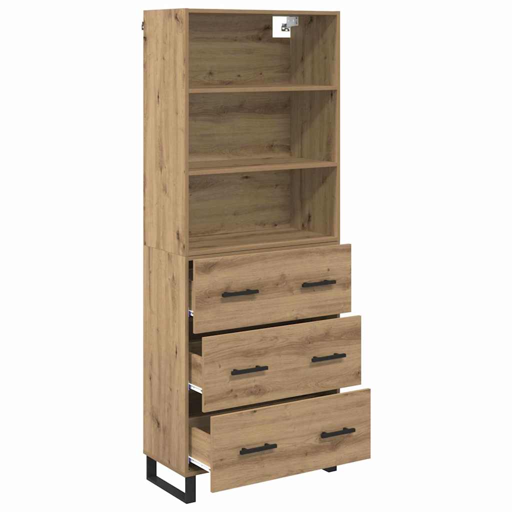 Highboard s ladicama 2 pcs Umjetnički hrast Konstruirano drvo