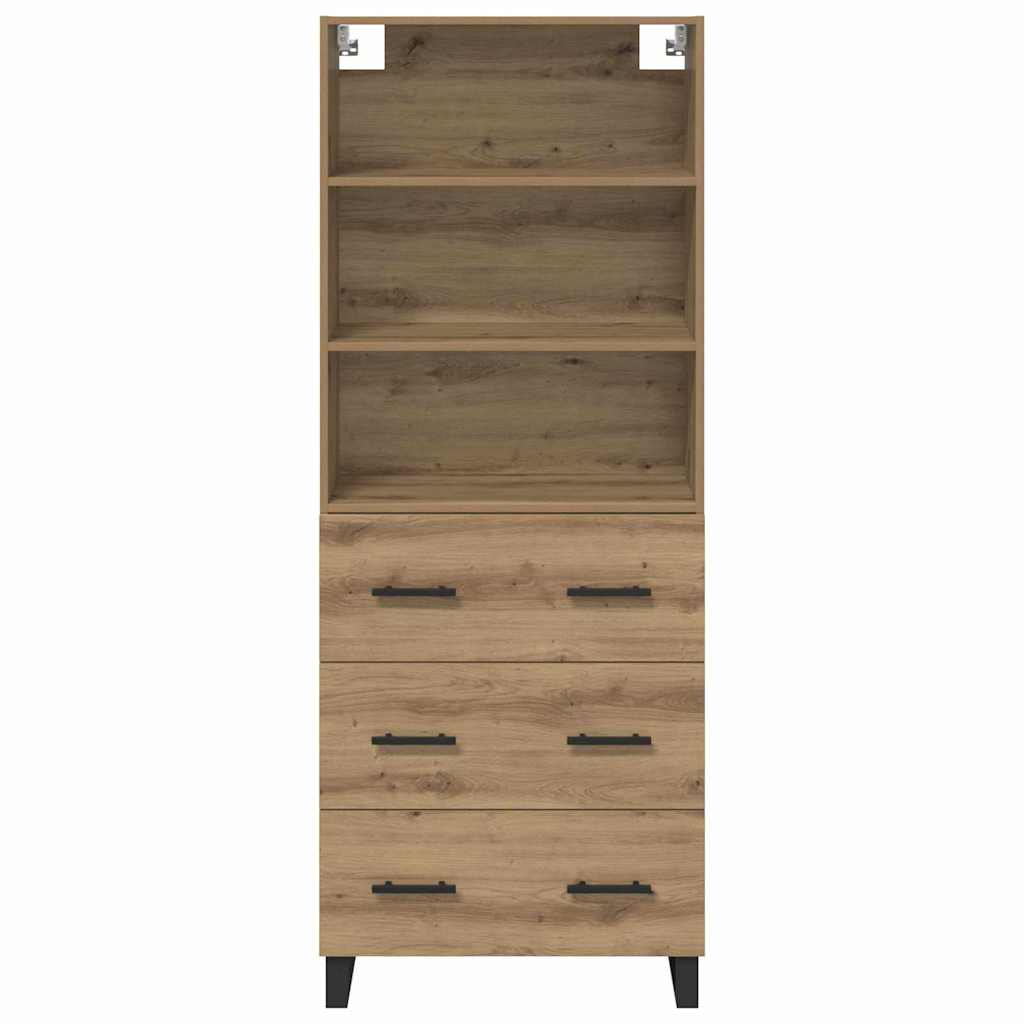 Highboard s ladicama 2 pcs Umjetnički hrast Konstruirano drvo
