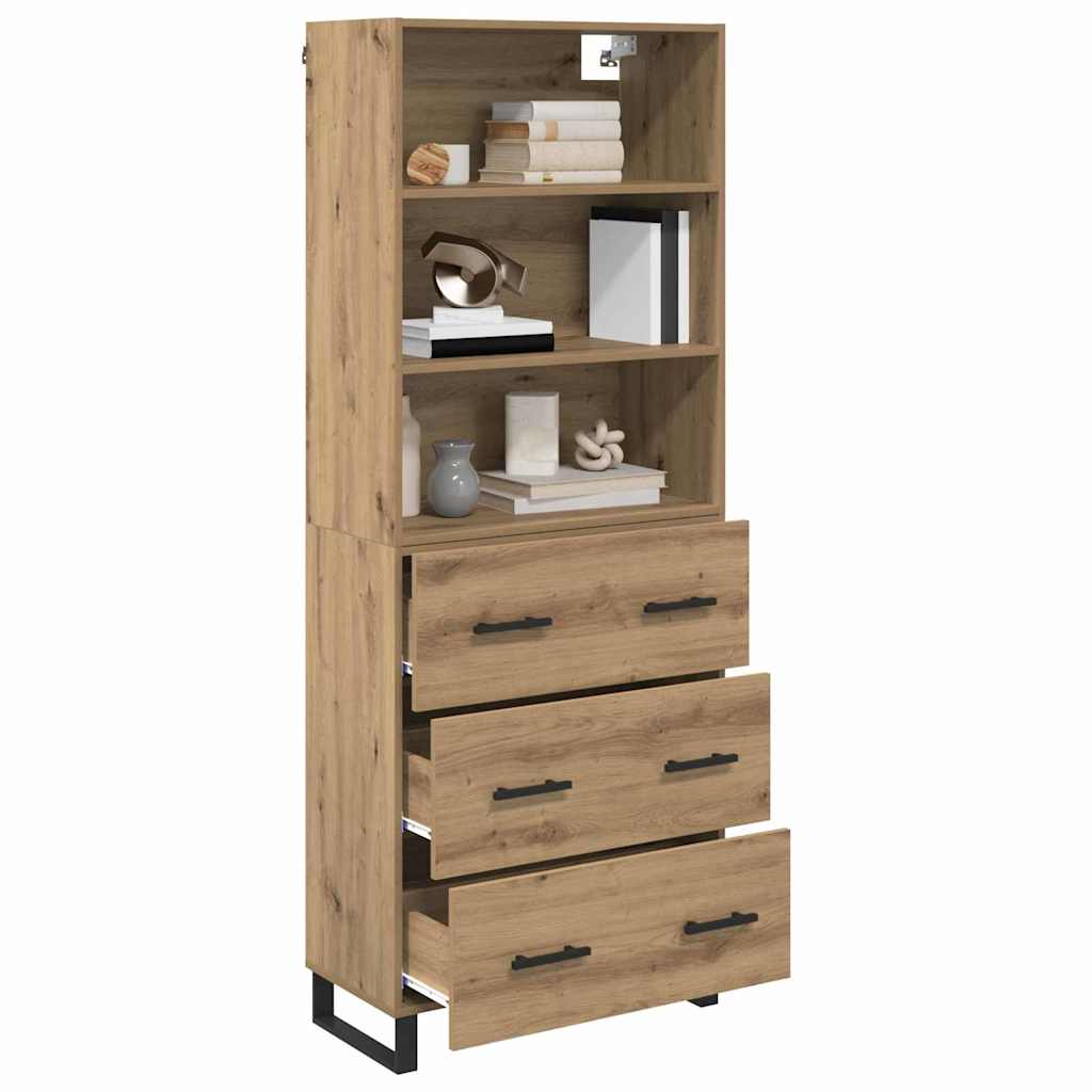 Highboard s ladicama 2 pcs Umjetnički hrast Konstruirano drvo