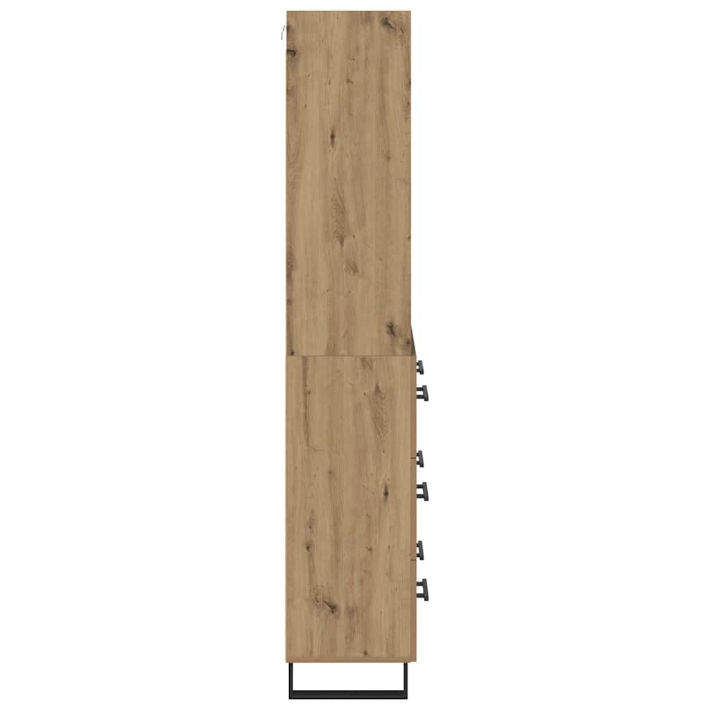 Highboard s ladicama 2 pcs Umjetnički hrast Konstruirano drvo