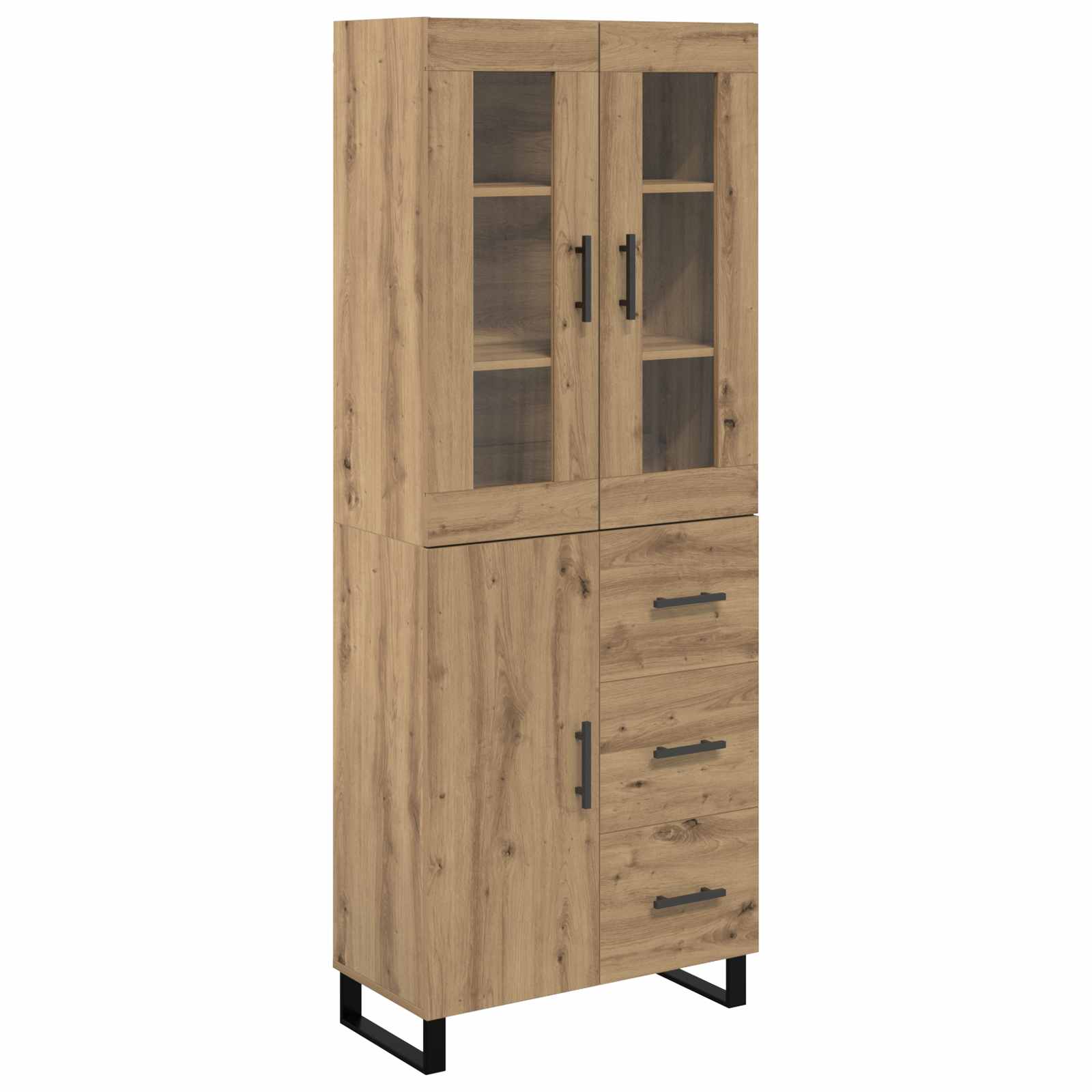 Highboard s ladicama 2 pcs Umjetnički hrast Konstruirano drvo