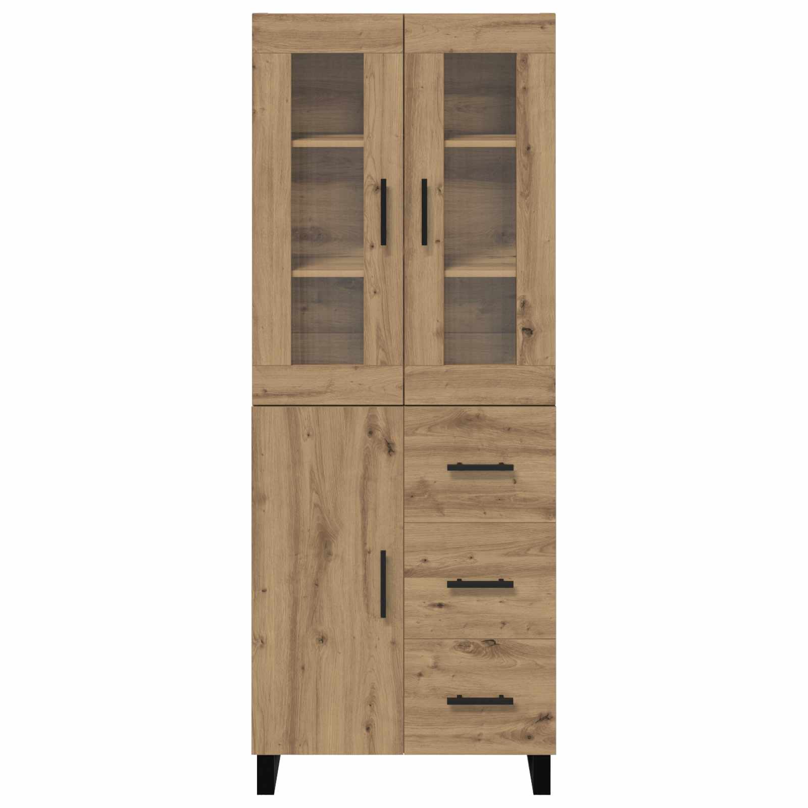 Highboard s ladicama 2 pcs Umjetnički hrast Konstruirano drvo
