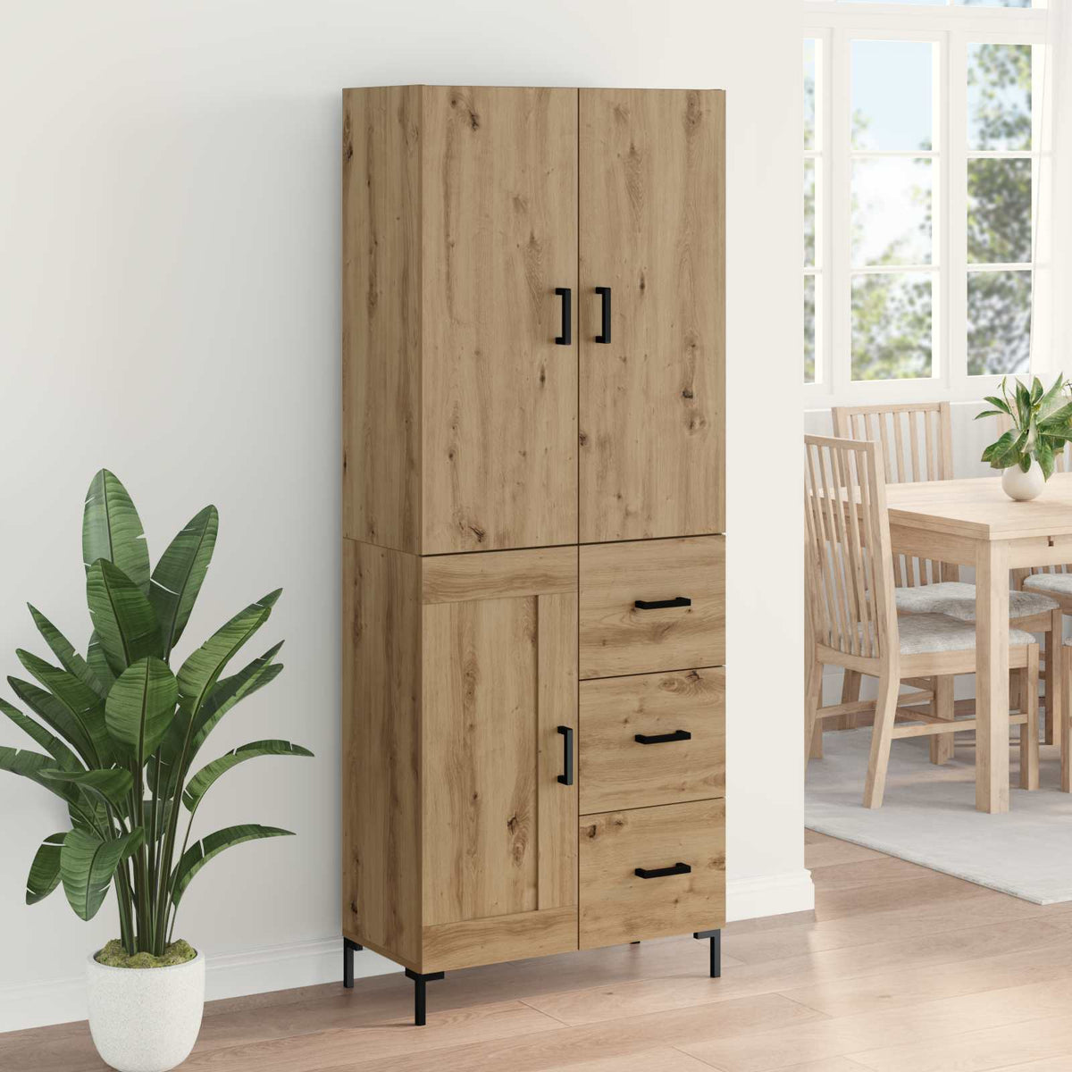 Highboard Umjetnički hrast 69,5 x 34 x 180 cm Konstruirano drvo