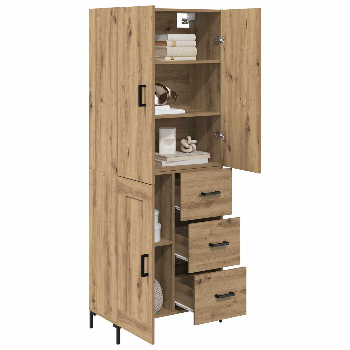Highboard Umjetnički hrast 69,5 x 34 x 180 cm Konstruirano drvo