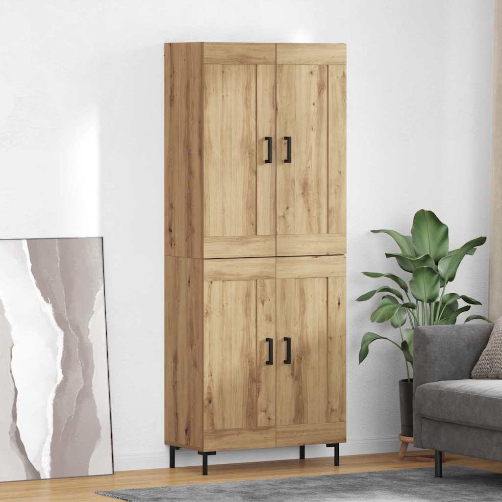 Highboard 2 kom. Umjetnički hrast 69,5 x 34 x 180 cm