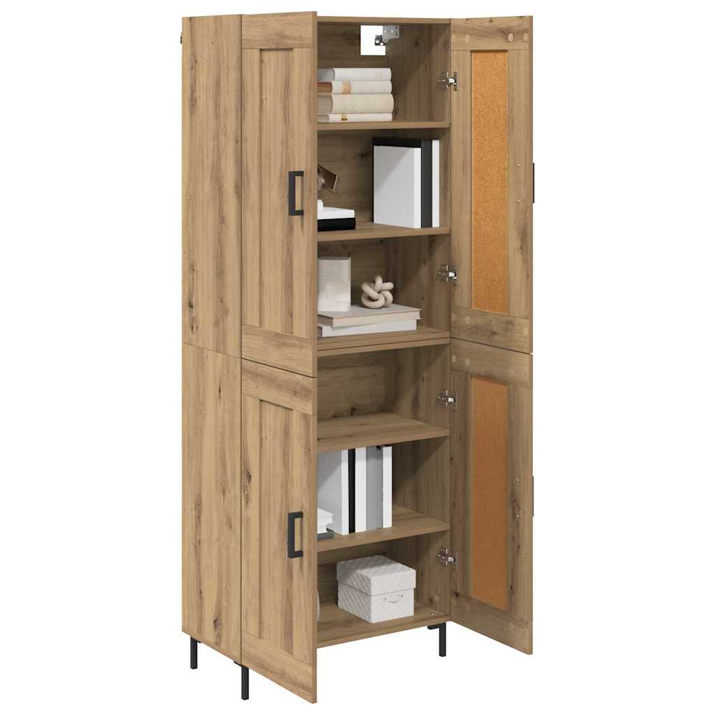 Highboard 2 kom. Umjetnički hrast 69,5 x 34 x 180 cm