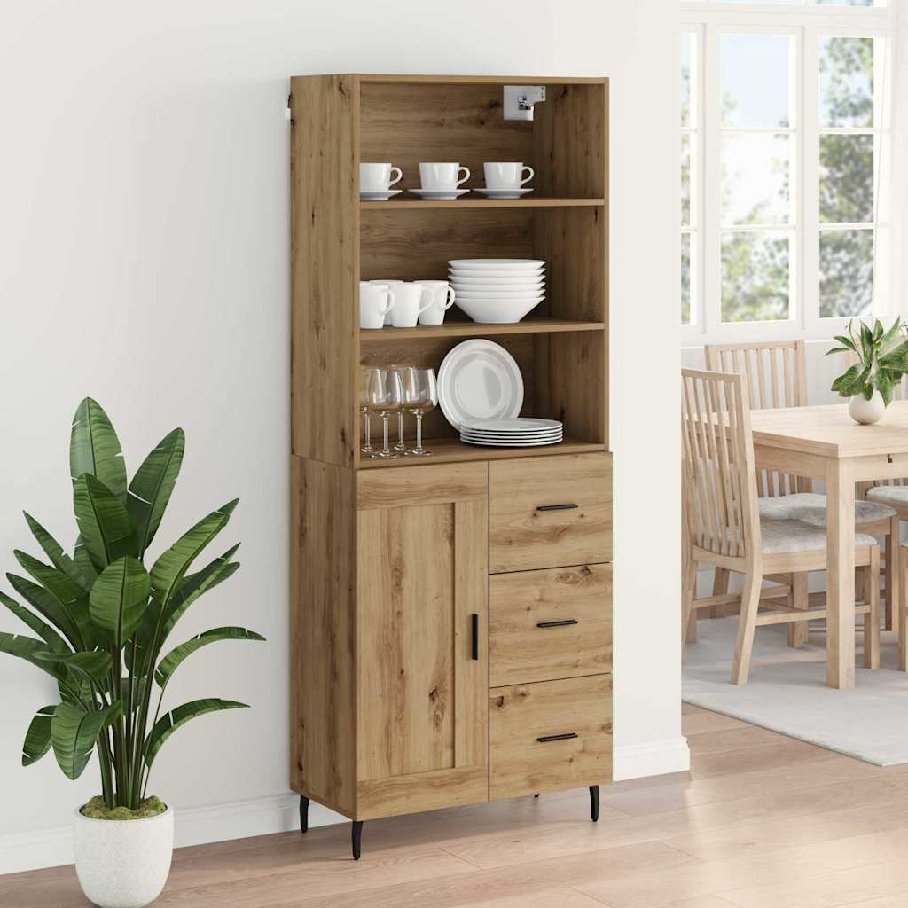 Highboard s ladicama Umjetnički hrast 69,5 x 34 x 180 cm