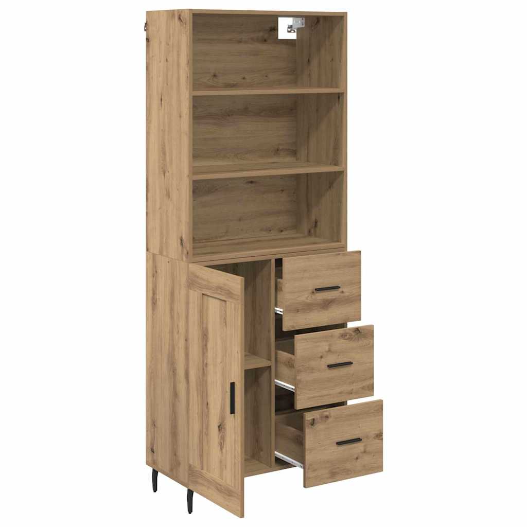 Highboard s ladicama Umjetnički hrast 69,5 x 34 x 180 cm