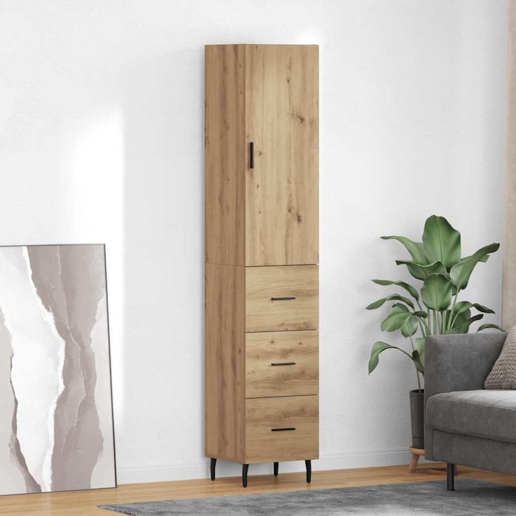 Highboard Umjetnički hrast 34,5 x 34 x 180 cm Konstruirano drvo