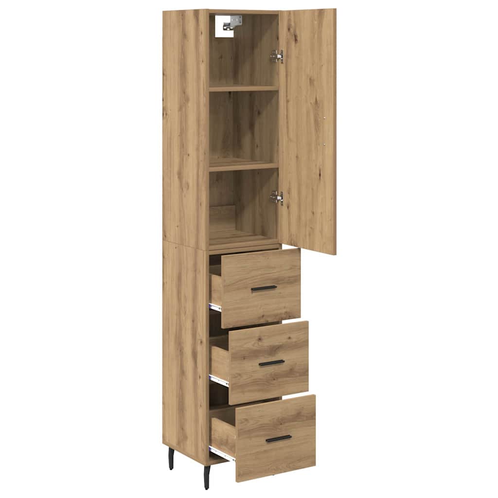 Highboard Umjetnički hrast 34,5 x 34 x 180 cm Konstruirano drvo
