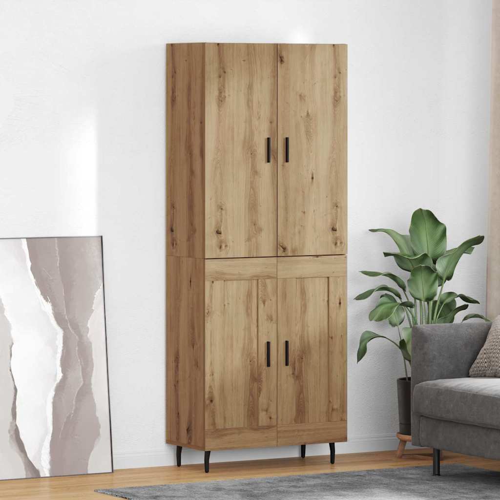 Highboard 2 kom. Umjetnički hrast 69,5 x 34 x 180 cm