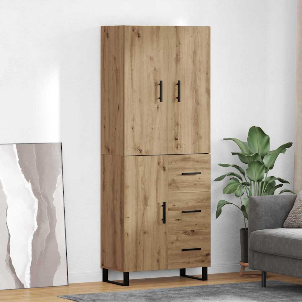 Highboard 2 kom. Umjetnički hrast 69,5 x 34 x 180 cm