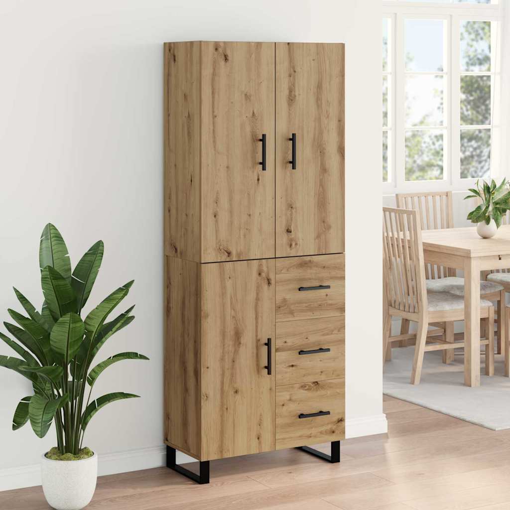 Highboard 2 kom. Umjetnički hrast 69,5 x 34 x 180 cm