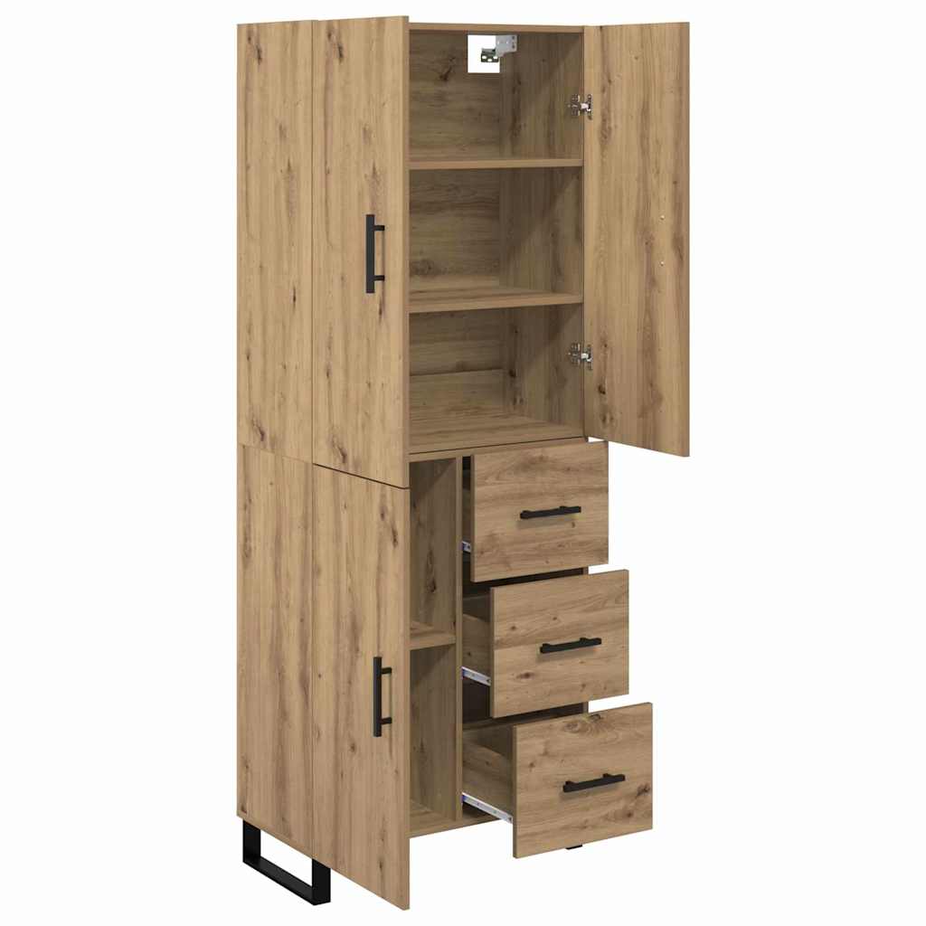 Highboard 2 kom. Umjetnički hrast 69,5 x 34 x 180 cm