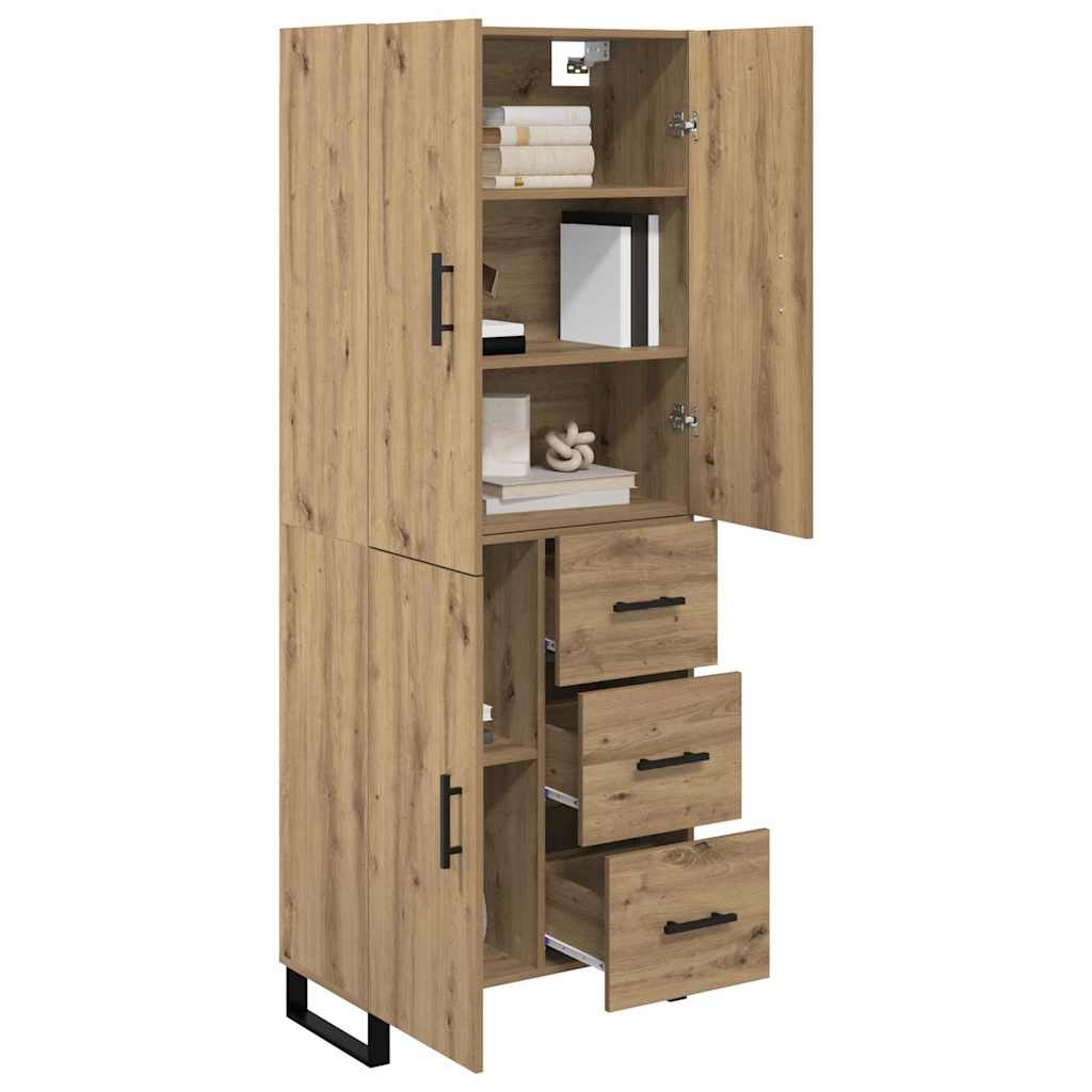 Highboard 2 kom. Umjetnički hrast 69,5 x 34 x 180 cm