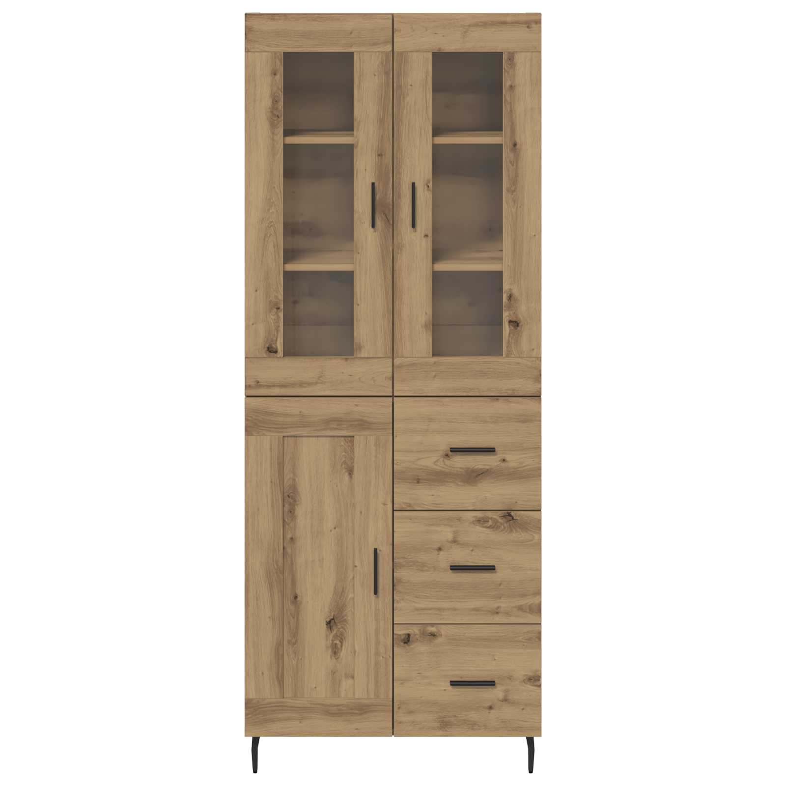 Highboard 2 pcs Umjetnički hrast 69,5 x 34 x 180 cm