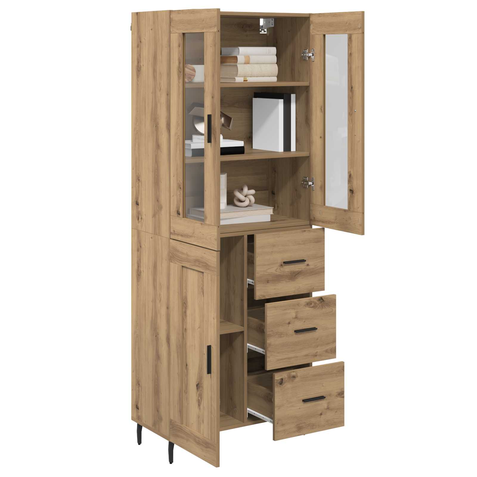 Highboard 2 pcs Umjetnički hrast 69,5 x 34 x 180 cm