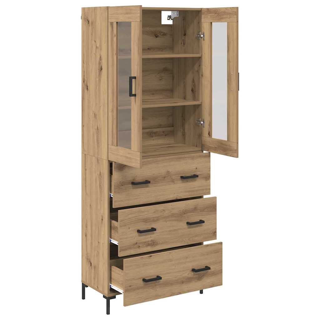 Highboard 2 pcs Umjetnički hrast 69,5 x 34 x 180 cm