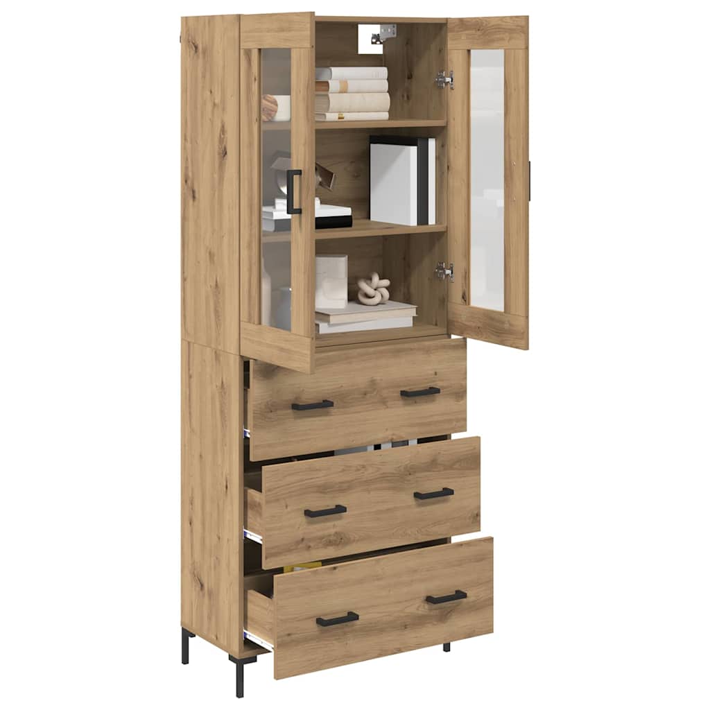 Highboard 2 pcs Umjetnički hrast 69,5 x 34 x 180 cm
